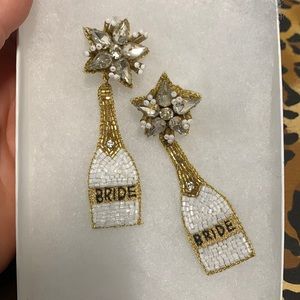 Beaded BRIDE earrings